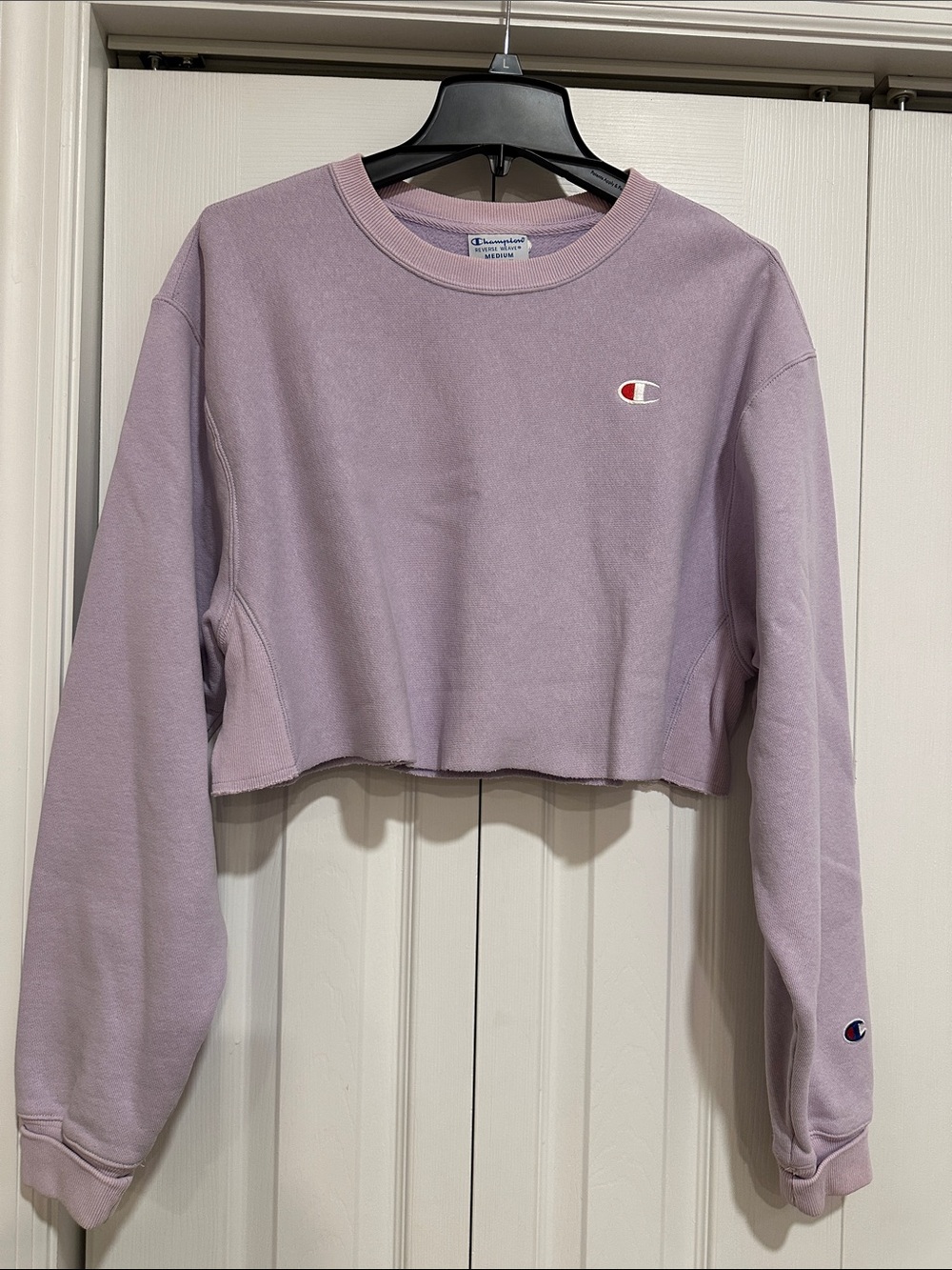 Champion Cropped Sweatshirt in Lavender